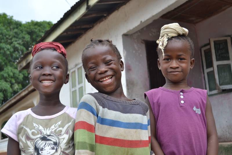 Children outside a home in a rural community where Dimagi works