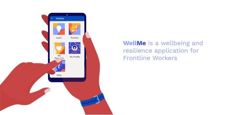 The WellMe wellbeing and resilience application for Frontline Workers, built on CommCare