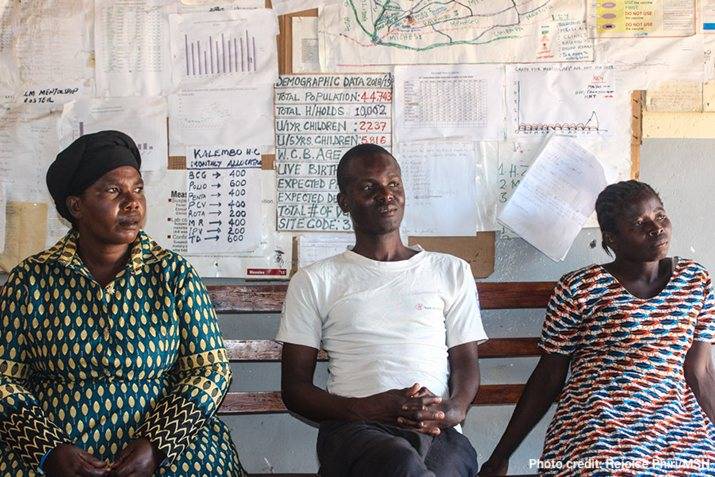Health workers and ONSE Project staff in Malawi supporting integrated supportive supervision.