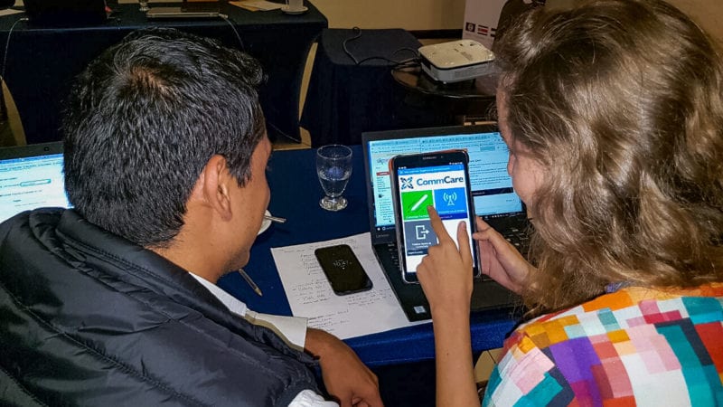 QA testing a mobile data collection app