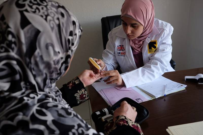 Community health work with Syrian refugees in Jordan.