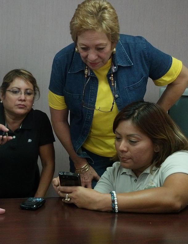MHP Salud community health workers using CommCare