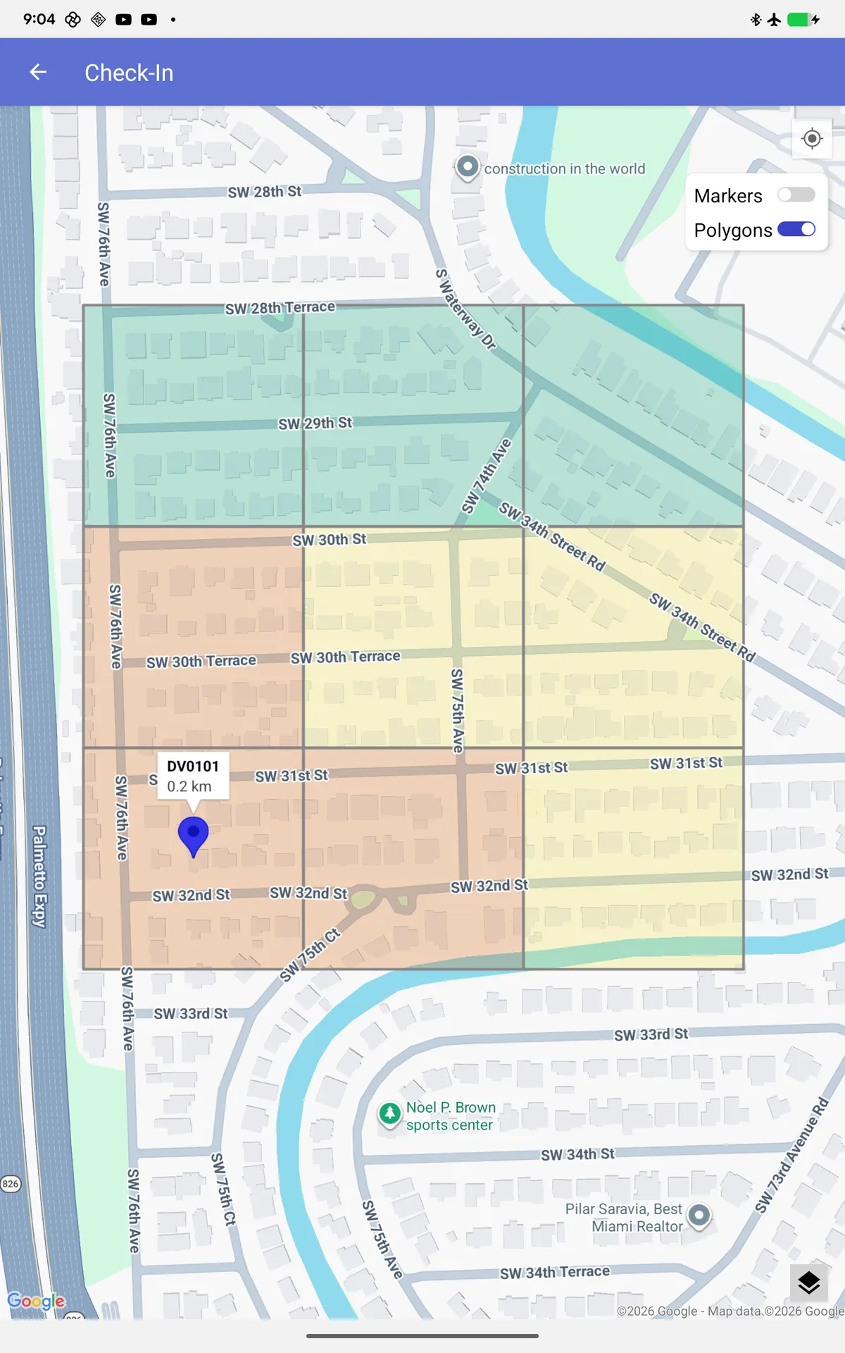 Screenshot: Geospatial: Boundary Overlays on the Map and New Case List Formats