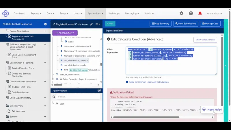 Screenshot: Page-aware answers from the CommCare Companion