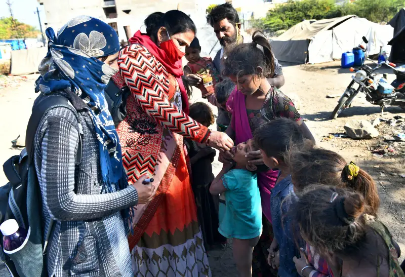 Pulse Polio Eradication Program in Rajasthan, India