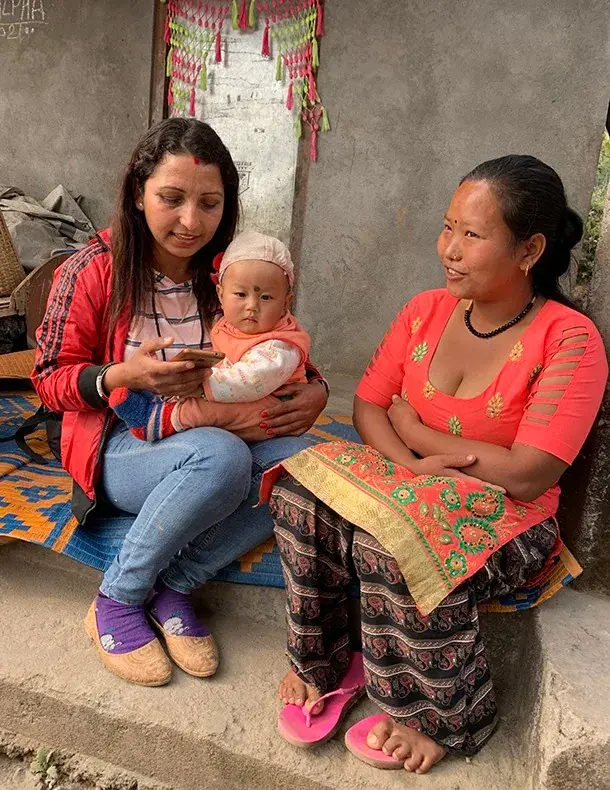 Suaahara II maternal and child health worker in Nepal