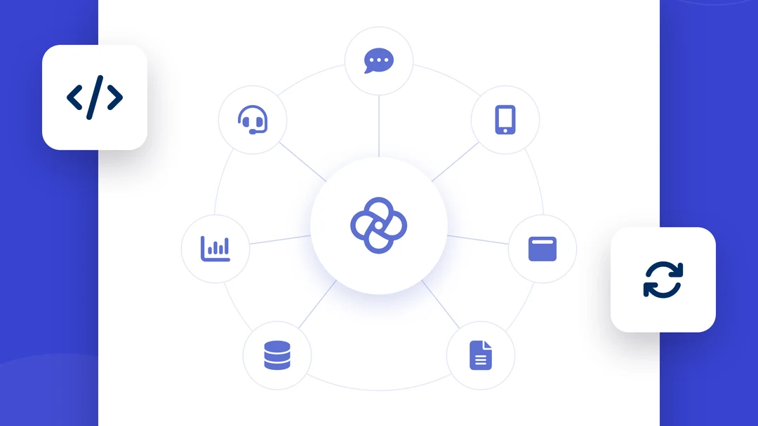 Diagram of the CommCare platform at the center of a connected ecosystem, linked to messaging, mobile and web apps, dashboards, a data warehouse, APIs, and a call center